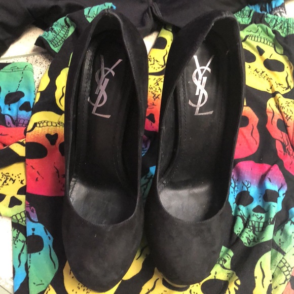 SOLD OUT❤️ YSL Brown Suede Platform Pumps ❤️ - Picture 2 of 7